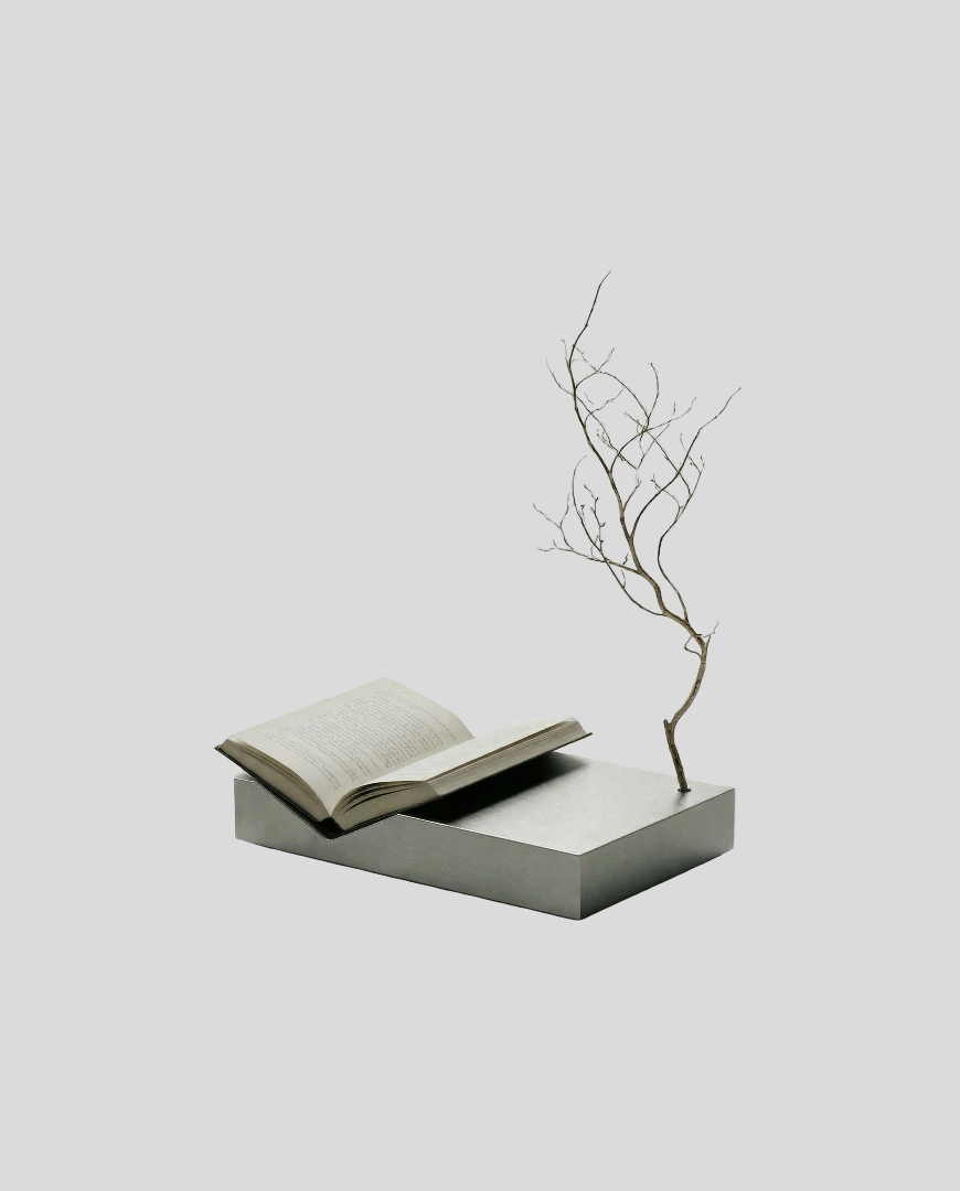 Book stand sculpture